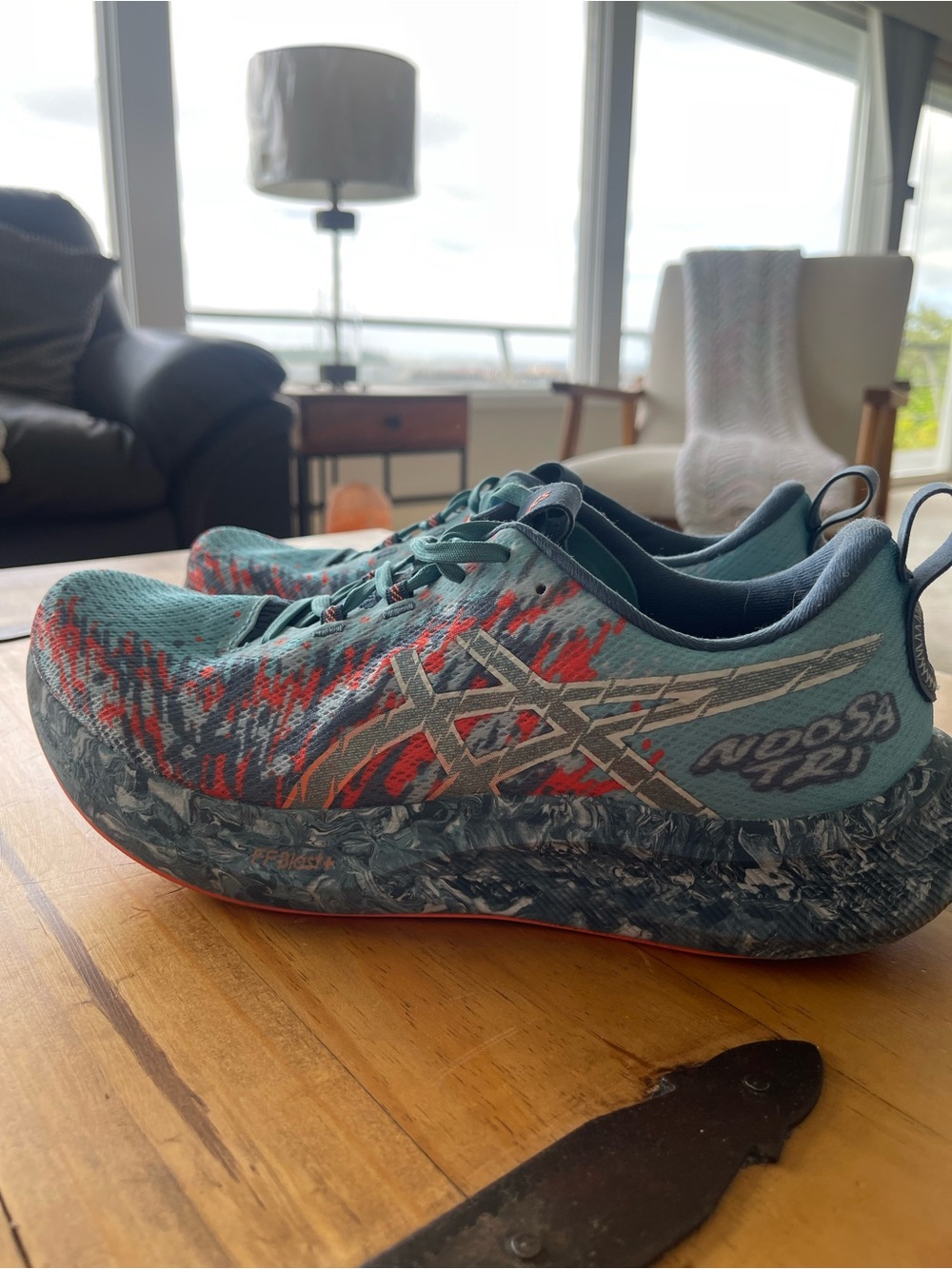 ASICS Noosa Tri 16 Men’s Size 12 Running Shoes Teal Orange